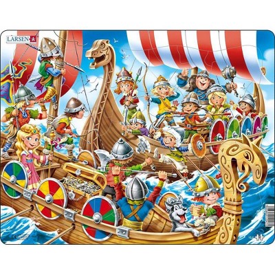 Larsen Puzzles Vikings Kids Jigsaw Puzzle - 30pc