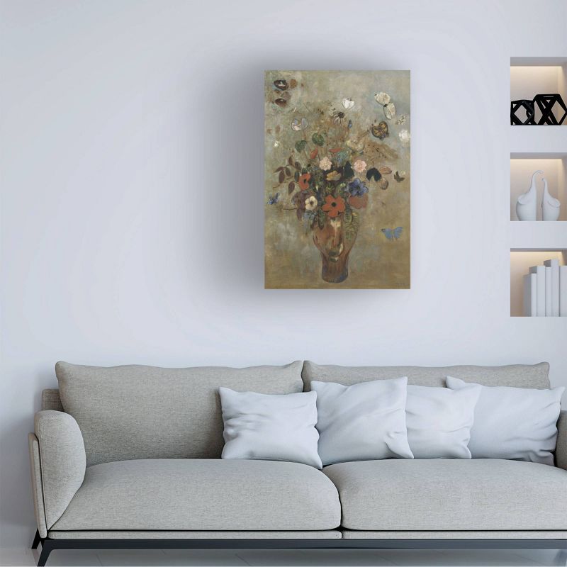 12&#34; x 19&#34; Odilon Redon &#39;Still Life with Flowers&#39; Unframed Wall Canvas - Trademark Fine Art, 4 of 6