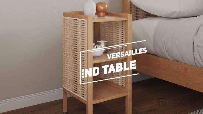 Set of 2 Versailles End Tables Black/Natural - Manhattan Comfort, 2 of 12, play video