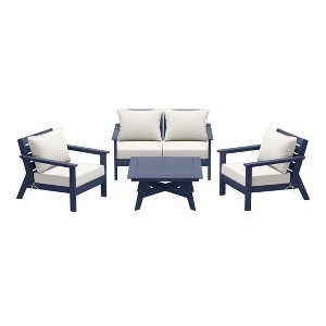 WestinTrends Avalon Outdoor 5-Piece Modular Sectional Patio Furniture Sofa Set - 1 of 4