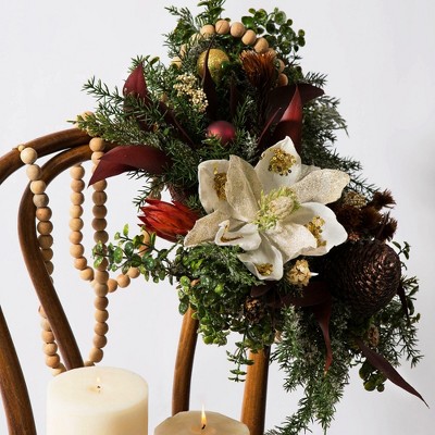 Frosted Eucalyptus & Pine Cone 23" Outdoor Christmas Wreath