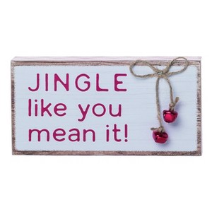 Transpac Wood 7 in. Multicolored Christmas Merry Block Decor - 1 of 2