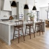 Barstool – 43.1" H, Walnut – Painted Rubberwood Frame (Set of 2) – Zuo Modern - 2 of 4