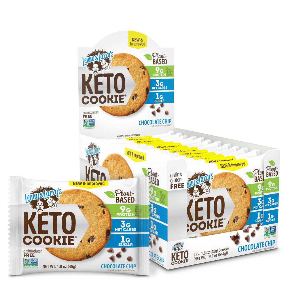 BEST BY OCT/25/2024)) Lenny & Larry's Keto Cookie Chocolate Chip 12ct