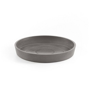 Ecopots Round Recycled Plastic Modern In/Outdoor Planter Flower Pot Saucer - 1 of 3