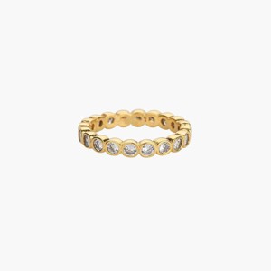 Bearfruit Jewelry Sterling Silver 18k Gold Plated Margot Eternity Band Ring - 1 of 3