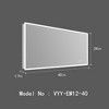 Vyaya Huron Rectangular Frameless Anti-Fog Wall Bathroom LED Vanity Mirror in Silver - 2 of 4