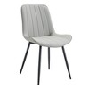 Homy Casa Set of 4 PU Leather Dining Chairs with Metal Legs for Kitchen, Dining Room, or Small Apartment, Beige - 2 of 4