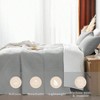 King Quilt Set, Light Grey Microfiber Coverlet, Reversible, Lightweight, Modern Geometric Design for All Seasons - 4 of 4