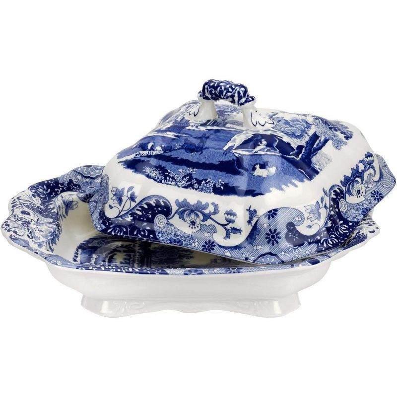 Spode Blue Italian Collection Vegetable Dish & Cover, 12" - Blue/White, 2 of 6