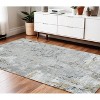 Gray Black And Ivory Abstract Area Rug - 2 of 4