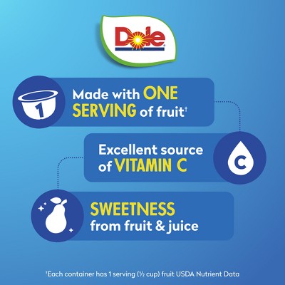 Dole Diced Pears in Juice Fruit Cups - 12ct