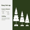 LuxenHome Set of 3 3Ft, 4Ft, and 5Ft Artifical Snow-Flocked Cedar Christmas Trees Green - 4 of 4