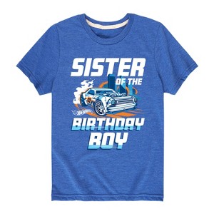 Boys' - Hot Wheels - Sister Of Birthday Boy Short Sleeve Graphic T-Shirt - 1 of 3