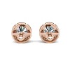 18k Gold Plated Halo Stud Earrings with Simulated Diamonds Gift for Women - 4 of 4