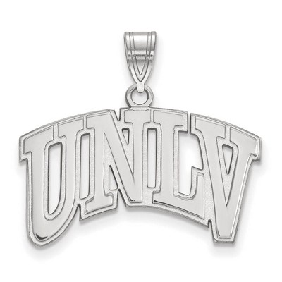 Black Bow Jewelry 14k White Gold Nevada Las Vegas Runnin Rebels NCAA Large Pendant