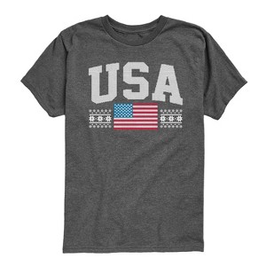 Boys' - Instant Message - USA Sport Sweater Short Sleeve Graphic T-Shirt - 1 of 4