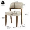 Christopher Knight Home Xayah Modern Rubberwood Upholstered Dining Chairs (Set of 2) - 3 of 4