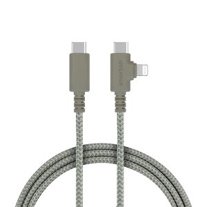 Smartish 2 in 1 USB C to USB C/Lightning Cable - Crown Joule - 6 Ft Fast Charger - 1 of 4