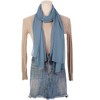 Elerevyo Women's Solid Chiffon Sheer Lightweight Soft Long Scarf Shawl 1 Pc - 2 of 4
