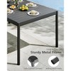 TROPOW 57" Aluminum Outdoor Dining Table for 6, Large Rectangular Patio Table with E-Coating for Backyard, Deck, , Black,Medium Aluminum table - 4 of 4