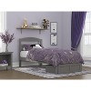 AFI Furnishings Warren Platform Bed TXL with Foot Drawer AG - 4 of 4