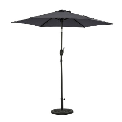 7.5' Bistro Market Patio Umbrella Slate Gray - Island Umbrella