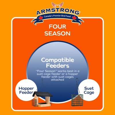 Armstrong Four Season Suet Cake Pack for Wild Birds, 11.3oz, 15-Pack