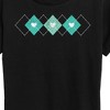 Women's - Instant Message - Argyle Hearts Short Sleeve Graphic T-Shirt - 2 of 4