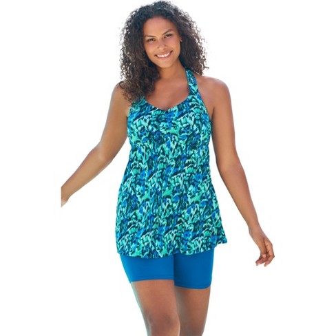  Women's Plus Size Tankini with Built in Bra Tankini