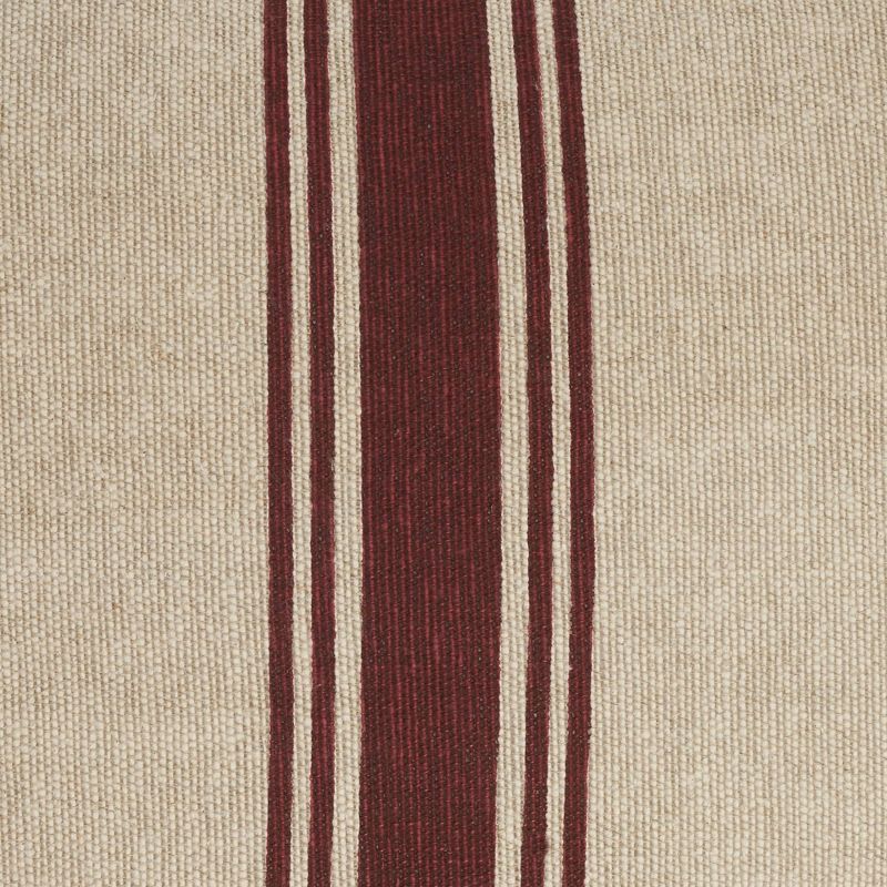 20&#34;x20&#34; Oversize Life Styles Woven Cotton Linen Striped Indoor Square Throw Pillow Maroon - Mina Victory, 3 of 5