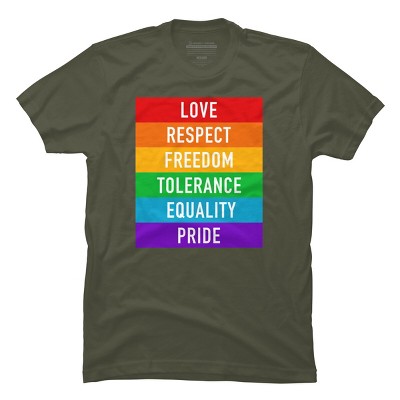 Adult Design By Humans Pride Rights Motto By PINHEAD66 T-Shirt