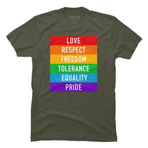 Adult Design By Humans Pride Rights Motto By PINHEAD66 T-Shirt - 1 of 2
