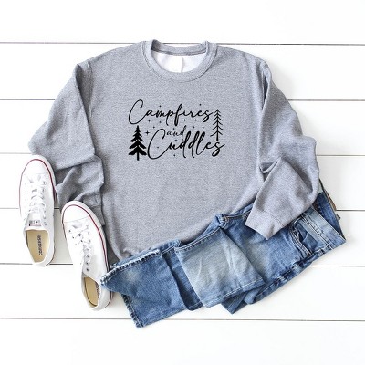 Simply Sage Market Women's Graphic Sweatshirt Campfires and Cuddles Script
