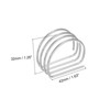 Unique Bargains Wedding Birthday Alloy Decorative Wear Resistance D-Shape Napkin Rings 8 Pcs - 2 of 4