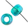 John Bead 1000pcs 9mm Plastic Crow Beads Transparent Turquoise Iris Pony Bead - 2 of 3