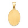 Black Bow Jewelry 14k Yellow or White Gold Hollow Oval St. Christopher Pendant, 14x28mm - 3 of 4
