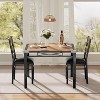 Garvee Dining Table Set for 2 with Wood Table Top and 2 Upholstered Chairs for Small Space, Kitchen, Apartment - 3 of 4