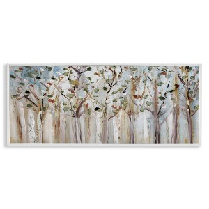 Stupell Industries Bare Branch Trees Birch Forest Framed Giclee Art, White, 24" x 10" - 1 of 4