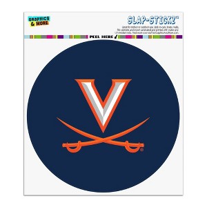 University of Virginia Cavaliers Logo Automotive Car Window Locker Circle Bumper Sticker - 1 of 4