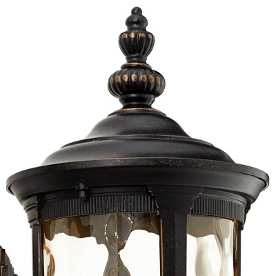 Bellagio Bronze 21" Hammered Glass Outdoor Wall Light Fixture