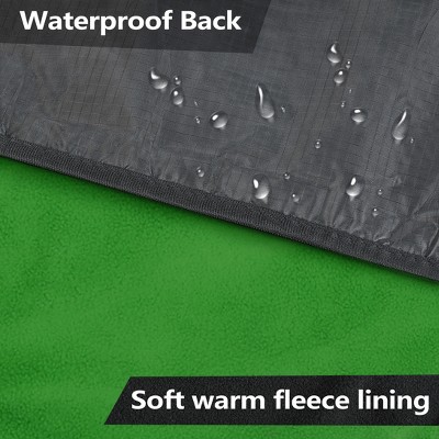 Catalonia Black and Green Waterproof Hooded Outdoor Blanket