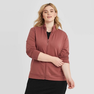 women's plus size zippered hoodies