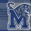 NCAA Memphis Tigers Plaid Steel Royal Plush Faux Shearling Blanket - 2 of 3
