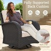 Layinsun 3 Pieces Wicker Patio Furniture Set, Luxury Outdoor Conversation Set with High Back Swivel Rocker Chairs - 2 of 4