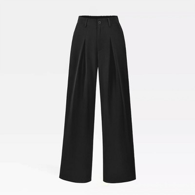 Wide Leg Dress Pants Women's High Waisted Dressy Stretchy Work Pants Pull on Trousers Business Work Office Slacks Trousers