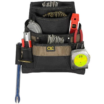 CLC 3.75 in. W X 14.25 in. H Polyester Tool Bag 11 pocket Black/Tan 1 pc