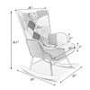 CAVINAS Linen Fabric Glider Rocking Chair with High Backrest,Upholstered Rocking Chairs,Nursery Accent Chair for Bedroom - 3 of 4