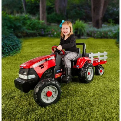 peg perego case ih little tractor and trailer