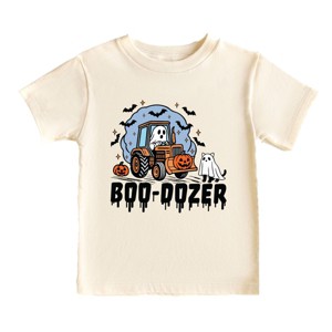 Boo-Dozer Ghost - Youth Short Sleeve Graphic T-Shirt and Toddler Short Sleeve Graphic T-Shirt - 1 of 4